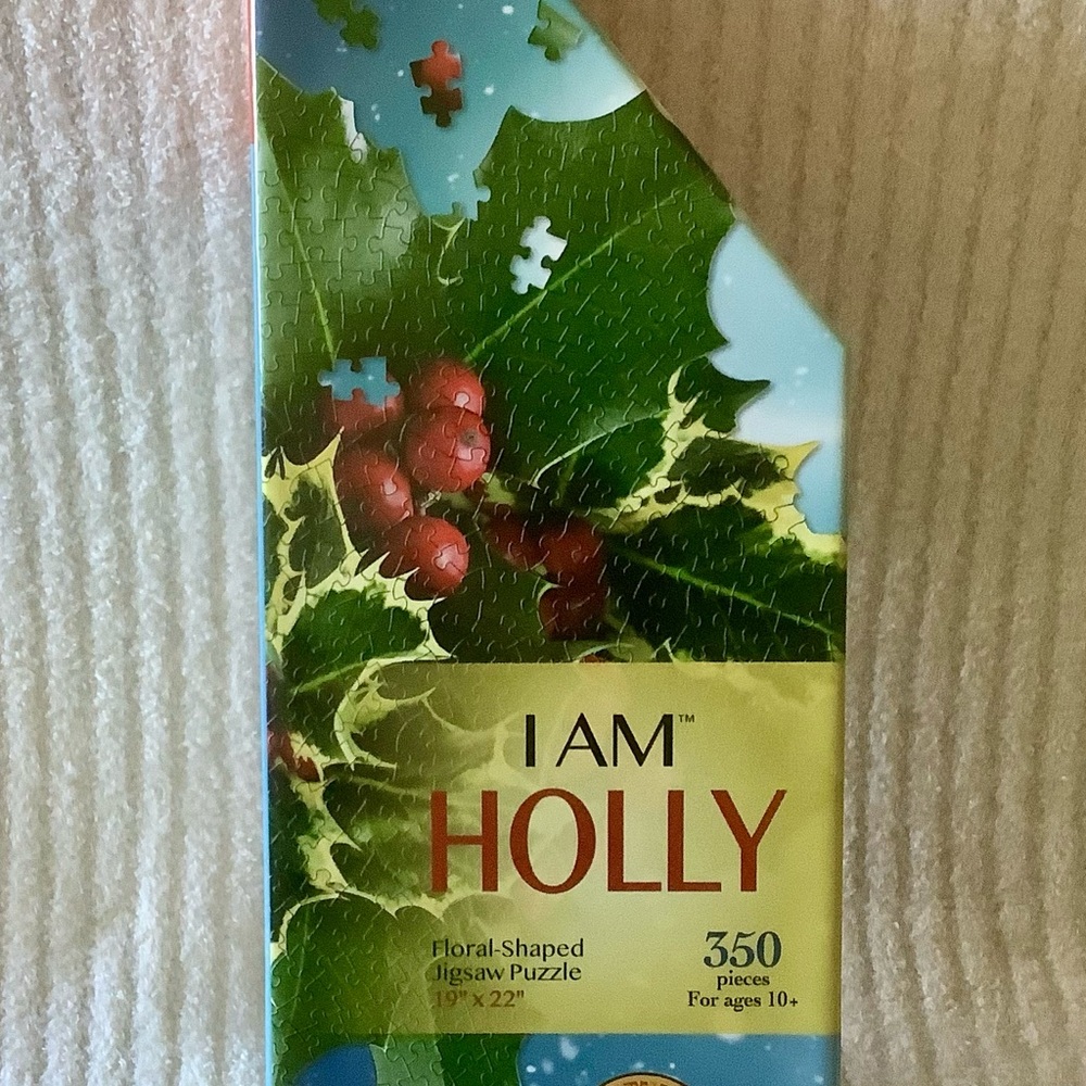 Brand New “I Am Holly” 350 Piece Floral Shaped Jigsaw Puzzle